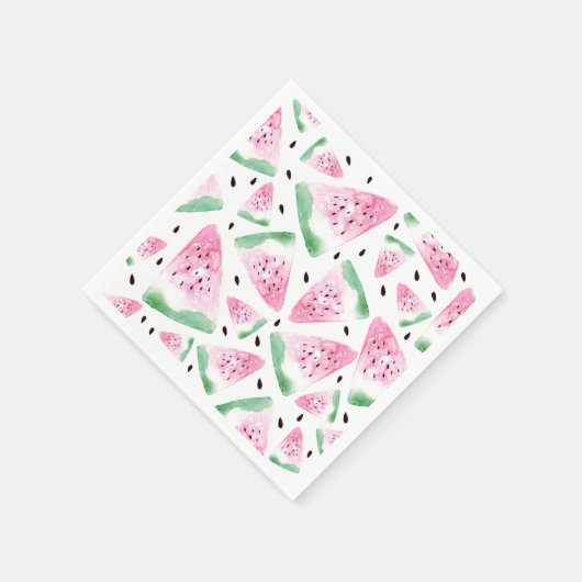 Watercolor Watermelon Serviette (Ecke)