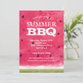 Watercolor Watermelon Sommer GRILLEN Cookout Einla (Stehend Vorderseite)