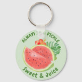 Watercolor Watermelon Tropical Floral Cute Summer  Schlüsselanhänger (Rückseite)