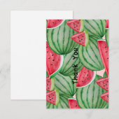 Watercolor Watermelon Vielen Dank Mitteilungskarte (Vorne/Hinten)