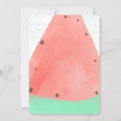 Watercolor Watermelon Wash Imitate Glitzer Confett Einladung (Rückseite)