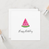 Watercolor Watermelone Karte (Vorderseite/Rückseite Beispiel)