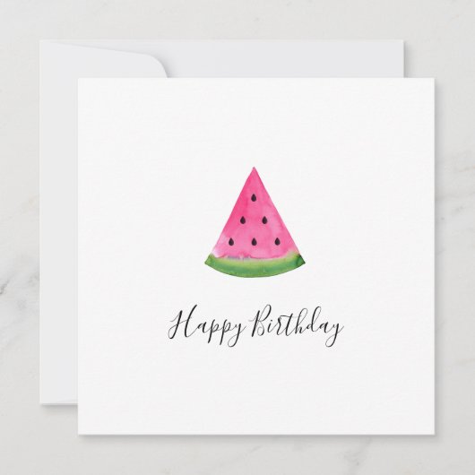 Watercolor Watermelone Karte (Vorderseite)