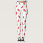 Watercolor Watermelone Muster Leggings (Vorderseite)