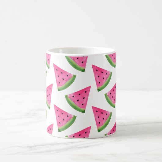 Watercolor Watermelone Wedge Pattern Kaffeetasse (Mittel)