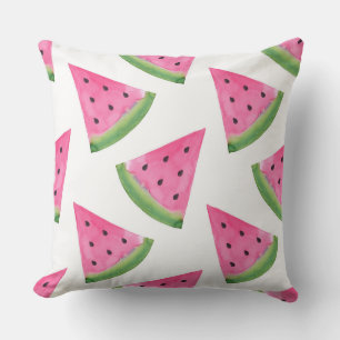 Watercolor Watermelone Wedge Pattern Kissen