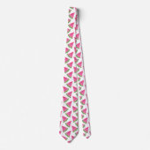 Watercolor Watermelone Wedge Pattern Krawatte (Vorderseite)