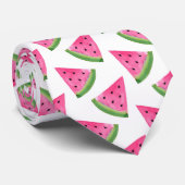 Watercolor Watermelone Wedge Pattern Krawatte (Gerollt)