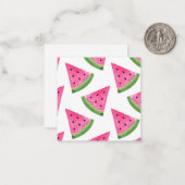 Watercolor Watermelone Wedge Pattern Mitteilungskarte (Vorderseite/Rückseite Beispiel)