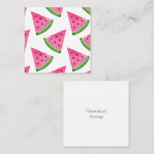 Watercolor Watermelone Wedge Pattern Mitteilungskarte (Vorne/Hinten)
