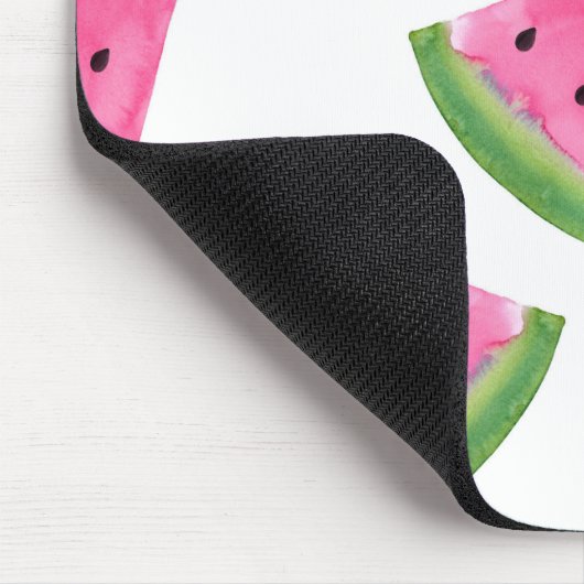 Watercolor Watermelone Wedge Pattern Mousepad (Ecke)