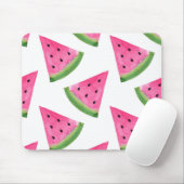 Watercolor Watermelone Wedge Pattern Mousepad (Mit Mouse)