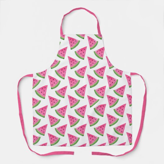 Watercolor Watermelone Wedge Pattern Schürze (Vorderseite)