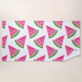 Watercolor Watermelone Wedge Pattern Strandtuch (Vorderseite)