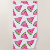 Watercolor Watermelone Wedge Pattern Strandtuch (Vorderseite)