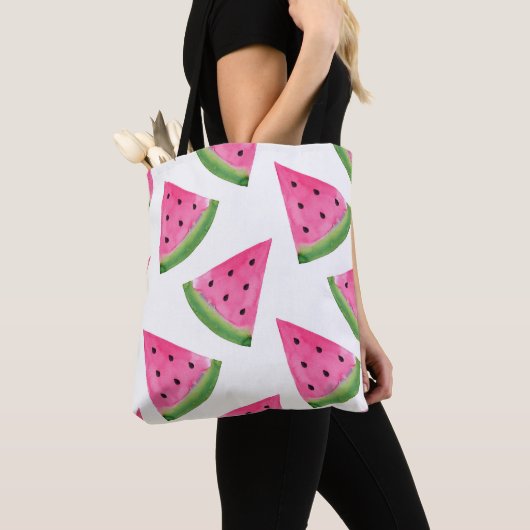 Watercolor Watermelone Wedge Pattern Tasche (Von Nahem)