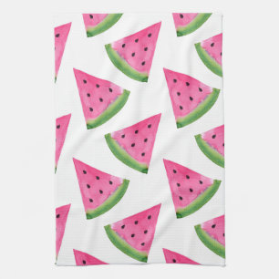 Watercolor Watermelone Wedges Geschirrtuch