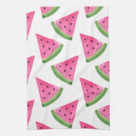 Watercolor Watermelone Wedges Geschirrtuch (Vertikal)