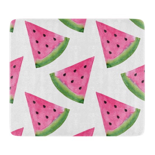 Watercolor Watermelone Wedges Schneidebrett (Vorderseite)