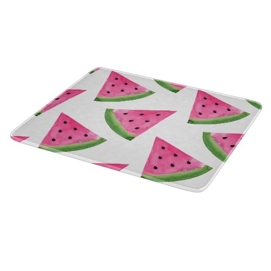 Watercolor Watermelone Wedges Schneidebrett (Ecke)