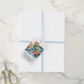 Watercolor Waterslide Kid Birthday Party Thank You Geschenkanhänger (Mit Garn)