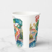 Watercolor Waterslide Kids Birthday Party Pappbecher (Rechts)