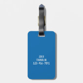 Watercolor Wave Beach Personalisierter Backpack Gepäckanhänger (Rückseite vertikal)