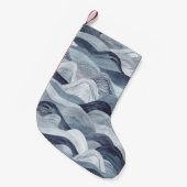 Watercolor wave pattern. Seamless background. Gray Kleiner Weihnachtsstrumpf (Vorderansicht (hängend))
