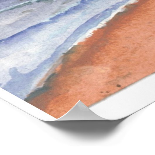 Watercolor Wave Poster (Ecke)