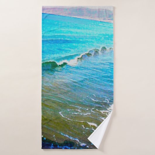 Watercolor Waves Badehandtuch (Badehandtuch)