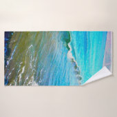 Watercolor Waves Badehandtuch (Badehandtuch)