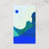 Watercolor Waves Business Card Visitenkarte (Rückseite)
