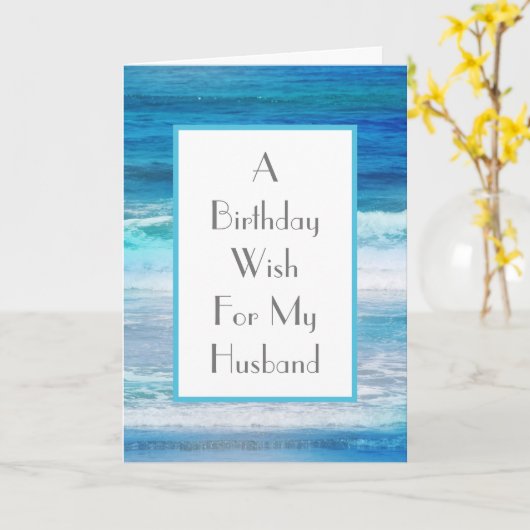 Watercolor Waves Card Karte (Gelbe Blume)