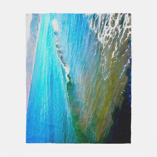 Watercolor Waves  Fleecedecke (Vorderseite)