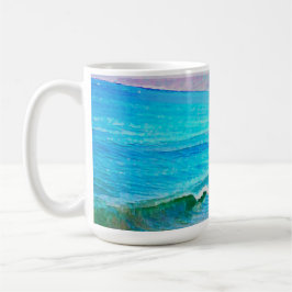 Watercolor Waves Kaffeetasse
