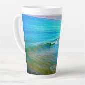 Watercolor Waves Milchtasse (Linke Ecke)