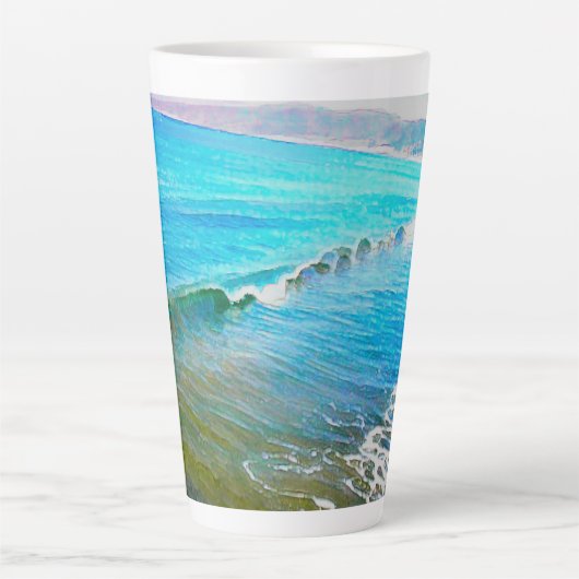 Watercolor Waves  Milchtasse (Vorderseite)