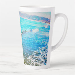 Watercolor Waves Milchtasse