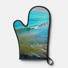 Watercolor Waves  Ofenhandschuh