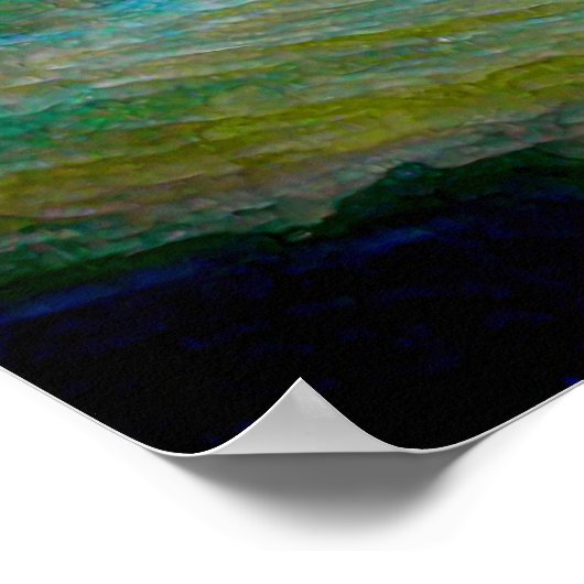 Watercolor Waves  Poster (Ecke)