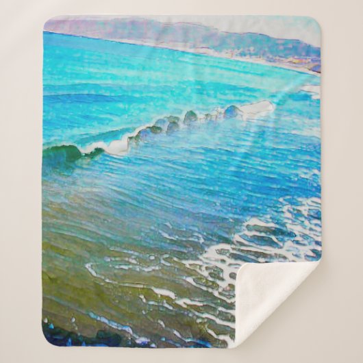 Watercolor Waves  Sherpadecke (Vorderseite)