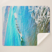 Watercolor Waves Sherpadecke (Vorderseite (Horizontal))