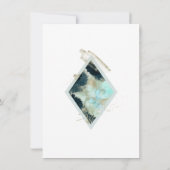 Watercolor Waves Wedding Dinner Menü Einladung (Rückseite)