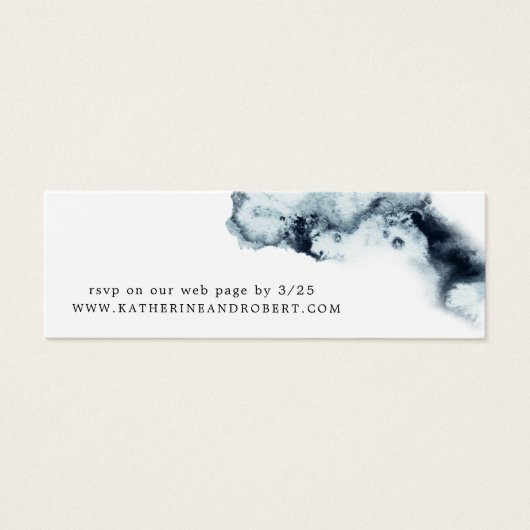 Watercolor Waves Wedding Website Card (Vorderseite)
