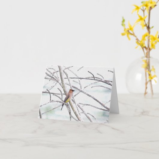 Watercolor Waxing Note Karte (Gelbe Blume)