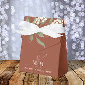 Watercolor Wedding Flowers Botanical Terracotta Geschenkschachtel