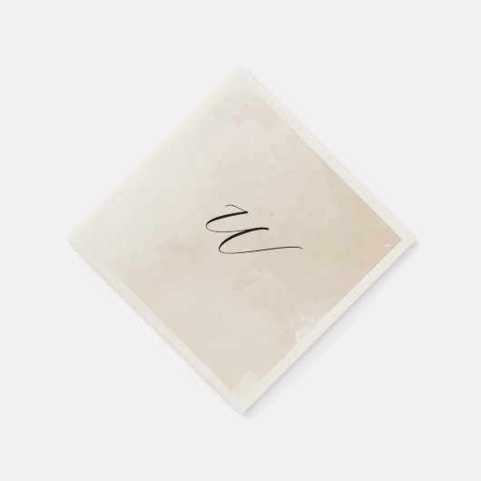 Watercolor Wedding Initial Napkin Serviette (Ecke)