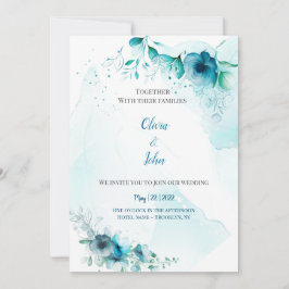 Watercolor Wedding Invitation  Einladung