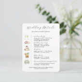 Watercolor Wedding Invitations Details Card Einladung (Stehend Vorderseite)