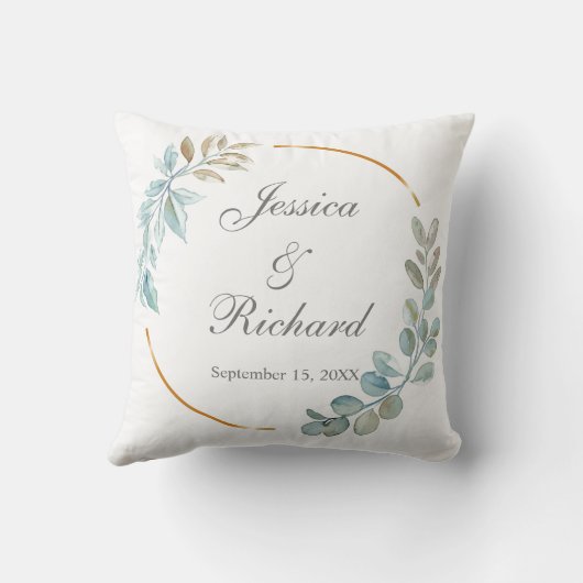 Watercolor Wedding Kissen (Rückseite)